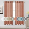 image:imageHVERSAILTEX Linen Curtains Natural Linen SemiSheer Curtains Nickel Grommet Privacy Added Premium Soft Rich Material Linen Curtain Panels for Bedroom  52x84 Inch  TurquoiseTerracotta