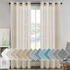 image:imageHVERSAILTEX Linen Curtains Natural Linen SemiSheer Curtains Nickel Grommet Privacy Added Premium Soft Rich Material Linen Curtain Panels for Bedroom  52x84 Inch  TurquoiseLinen