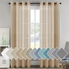 image:imageHVERSAILTEX Linen Curtains Natural Linen SemiSheer Curtains Nickel Grommet Privacy Added Premium Soft Rich Material Linen Curtain Panels for Bedroom  52x84 Inch  TurquoiseTaffy