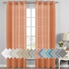 image:imageHVERSAILTEX Linen Curtains Natural Linen SemiSheer Curtains Nickel Grommet Privacy Added Premium Soft Rich Material Linen Curtain Panels for Bedroom  52x84 Inch  TurquoiseOrange