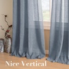 image:imageHVERSAILTEX Linen Curtains Natural Linen SemiSheer Curtains Nickel Grommet Privacy Added Premium Soft Rich Material Linen Curtain Panels for Bedroom  52x84 Inch  TurquoiseDenim