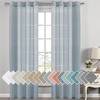 image:imageHVERSAILTEX Linen Curtains Natural Linen SemiSheer Curtains Nickel Grommet Privacy Added Premium Soft Rich Material Linen Curtain Panels for Bedroom  52x84 Inch  TurquoiseTeal