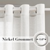 image:imageHVERSAILTEX Linen Curtains Natural Linen SemiSheer Curtains Nickel Grommet Privacy Added Premium Soft Rich Material Linen Curtain Panels for Bedroom  52x84 Inch  TurquoiseWhite