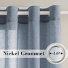 image:imageHVERSAILTEX Linen Curtains Natural Linen SemiSheer Curtains Nickel Grommet Privacy Added Premium Soft Rich Material Linen Curtain Panels for Bedroom  52x84 Inch  TurquoiseDenim
