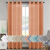 image:imageHVERSAILTEX Linen Curtains Natural Linen SemiSheer Curtains Nickel Grommet Privacy Added Premium Soft Rich Material Linen Curtain Panels for Bedroom  52x84 Inch  TurquoiseOrange