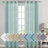 image:imageHVERSAILTEX Linen Curtains Natural Linen SemiSheer Curtains Nickel Grommet Privacy Added Premium Soft Rich Material Linen Curtain Panels for Bedroom  52x84 Inch  TurquoiseSea Mist