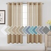 image:imageHVERSAILTEX Linen Curtains Natural Linen SemiSheer Curtains Nickel Grommet Privacy Added Premium Soft Rich Material Linen Curtain Panels for Bedroom  52x84 Inch  TurquoiseTaffy