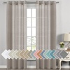 image:imageHVERSAILTEX Linen Curtains Natural Linen SemiSheer Curtains Nickel Grommet Privacy Added Premium Soft Rich Material Linen Curtain Panels for Bedroom  52x84 Inch  TurquoiseTaupe