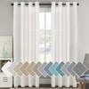 image:imageHVERSAILTEX Linen Curtains Natural Linen SemiSheer Curtains Nickel Grommet Privacy Added Premium Soft Rich Material Linen Curtain Panels for Bedroom  52x84 Inch  TurquoiseWhite