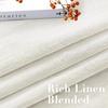 image:imageHVERSAILTEX Linen Curtains Natural Linen SemiSheer Curtains Nickel Grommet Privacy Added Premium Soft Rich Material Linen Curtain Panels for Bedroom  52x84 Inch  TurquoiseIvory