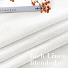 image:imageHVERSAILTEX Linen Curtains Natural Linen SemiSheer Curtains Nickel Grommet Privacy Added Premium Soft Rich Material Linen Curtain Panels for Bedroom  52x84 Inch  TurquoiseWhite