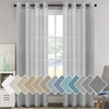 image:imageHVERSAILTEX Linen Curtains Natural Linen SemiSheer Curtains Nickel Grommet Privacy Added Premium Soft Rich Material Linen Curtain Panels for Bedroom  52x84 Inch  TurquoiseGrey