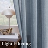 image:imageHVERSAILTEX Linen Curtains Natural Linen SemiSheer Curtains Nickel Grommet Privacy Added Premium Soft Rich Material Linen Curtain Panels for Bedroom  52x84 Inch  TurquoiseDenim