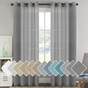 image:imageHVERSAILTEX Linen Curtains Natural Linen SemiSheer Curtains Nickel Grommet Privacy Added Premium Soft Rich Material Linen Curtain Panels for Bedroom  52x84 Inch  TurquoiseCharcoal Grey