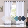 image:imageHVERSAILTEX Linen Curtains Natural Linen SemiSheer Curtains Nickel Grommet Privacy Added Premium Soft Rich Material Linen Curtain Panels for Bedroom  52x84 Inch  TurquoiseTaupe