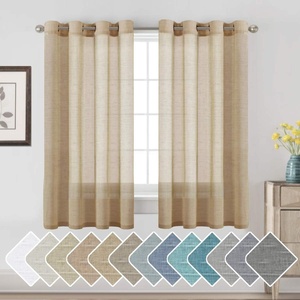 image:imageHVERSAILTEX Linen Curtains Natural Linen SemiSheer Curtains Nickel Grommet Privacy Added Premium Soft Rich Material Linen Curtain Panels for Bedroom  52x84 Inch  TurquoiseTaffy