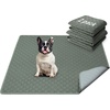 image:imageHVERSAILTEX Premium Washable Pee Pads for Dogs 2 Pack Super Absorbent 100 Waterproof Reusable NonSlip Quilted Puppy Training Pads for Crate Playpen Whelping amp Potty Training18x24 GreySage