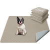 image:imageHVERSAILTEX Premium Washable Pee Pads for Dogs 2 Pack Super Absorbent 100 Waterproof Reusable NonSlip Quilted Puppy Training Pads for Crate Playpen Whelping amp Potty Training18x24 GreyBeige