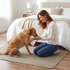 image:imageHVERSAILTEX Premium Washable Pee Pads for Dogs 2 Pack Super Absorbent 100 Waterproof Reusable NonSlip Quilted Puppy Training Pads for Crate Playpen Whelping amp Potty Training18x24 GreyBeige