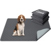 image:imageHVERSAILTEX Premium Washable Pee Pads for Dogs 2 Pack Super Absorbent 100 Waterproof Reusable NonSlip Quilted Puppy Training Pads for Crate Playpen Whelping amp Potty Training18x24 GreyGray