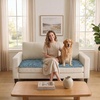 image:imageHVERSAILTEX Chenille Couch Cover for Dogs Washable Soft Chair Armchair Covers Sectional Sofa Cover NonSlip Thick Couch Furniture Protector Dog Pet Bed CoversStone Blue 28 x 47Heathered Stone Blue