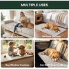 image:imageHVERSAILTEX Chenille Couch Cover for Dogs Washable Soft Chair Armchair Covers Sectional Sofa Cover NonSlip Thick Couch Furniture Protector Dog Pet Bed CoversStone Blue 28 x 47Heathered Beige