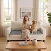 image:imageHVERSAILTEX Chenille Couch Cover for Dogs Washable Soft Chair Armchair Covers Sectional Sofa Cover NonSlip Thick Couch Furniture Protector Dog Pet Bed CoversStone Blue 28 x 47Greenish Gray