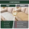image:imageHVERSAILTEX Chenille Couch Cover for Dogs Washable Soft Chair Armchair Covers Sectional Sofa Cover NonSlip Thick Couch Furniture Protector Dog Pet Bed CoversStone Blue 28 x 47Heathered Ivory