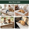 image:imageHVERSAILTEX Chenille Couch Cover for Dogs Washable Soft Chair Armchair Covers Sectional Sofa Cover NonSlip Thick Couch Furniture Protector Dog Pet Bed CoversStone Blue 28 x 47Heathered Ivory