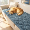image:imageHVERSAILTEX Chenille Couch Cover for Dogs Washable Soft Chair Armchair Covers Sectional Sofa Cover NonSlip Thick Couch Furniture Protector Dog Pet Bed CoversStone Blue 28 x 47Heathered Stone Blue