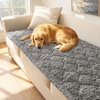 image:imageHVERSAILTEX Chenille Couch Cover for Dogs Washable Soft Chair Armchair Covers Sectional Sofa Cover NonSlip Thick Couch Furniture Protector Dog Pet Bed CoversStone Blue 28 x 47Greenish Gray